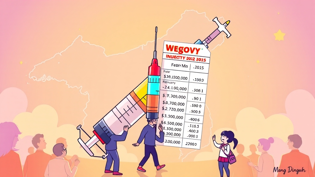 위고비 가격 인하: 마운자로 경쟁 심화 및 환자 영향 분석 7 위고비 가격 인하, 궁금증 해결 (cartoon 스타일)