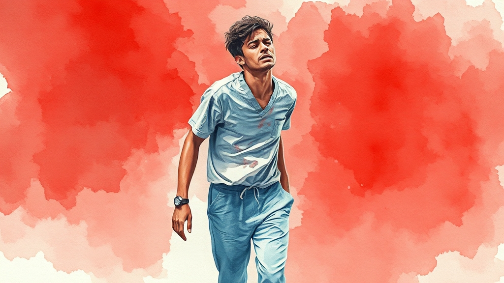 심각한 급체 증상 & 병원 방문 시기 (watercolor 스타일)