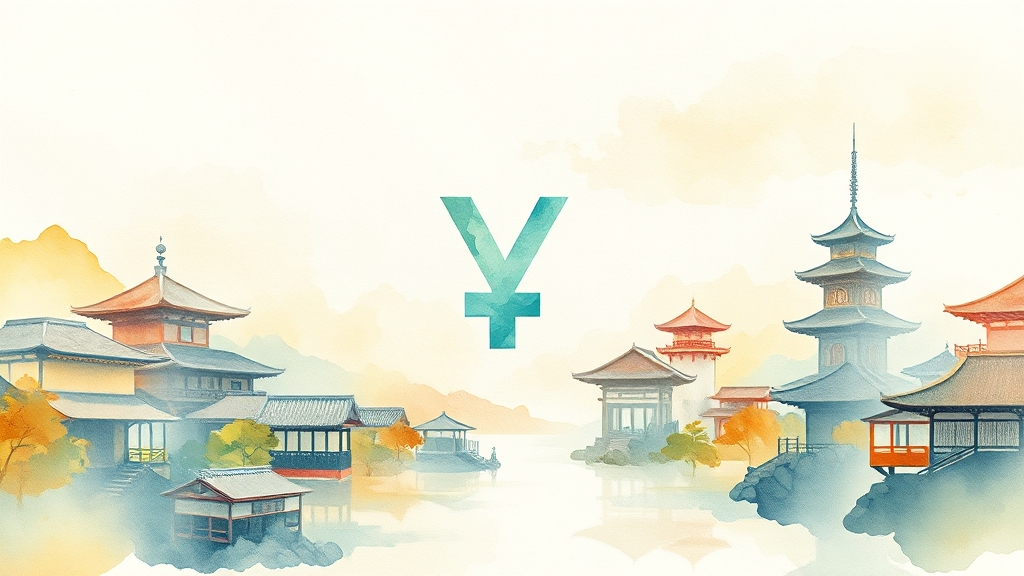 엔화 스테이블코인이 금융 시장에 미치는 영향 (watercolor 스타일)