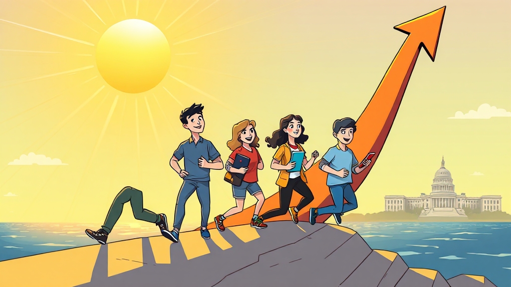 정책자금, 성공의 발판이 될 거예요! (cartoon 스타일)